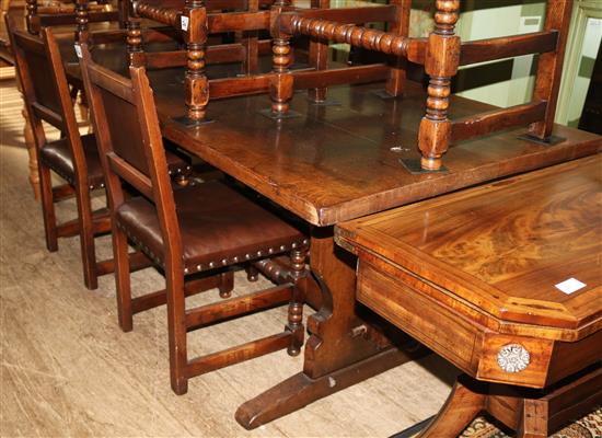 Oak refectory table